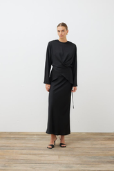 Victoria Saten Bağlamalı Etekli Takım Terzi Dükkani