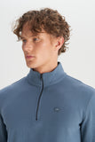 Wrangler Erkek Regular Fit Dik Yaka Fermuarlı Selanik Örgü Sweatshirt