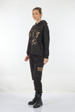 Ysatis Oversize Kapüşonlu Sweatshirt Takım - Leopar Desenli - Günlük