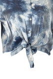 Ysatis Batik Desenli Uzun Kol Crop Gömlek - Minimalist Stil