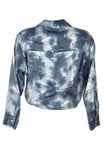 Ysatis Batik Desenli Uzun Kol Crop Gömlek - Minimalist Stil