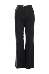 Ysatis Minimalist Yüksek Bel Çizgili Kemerli Kadın Pantolon - Günlük & İş