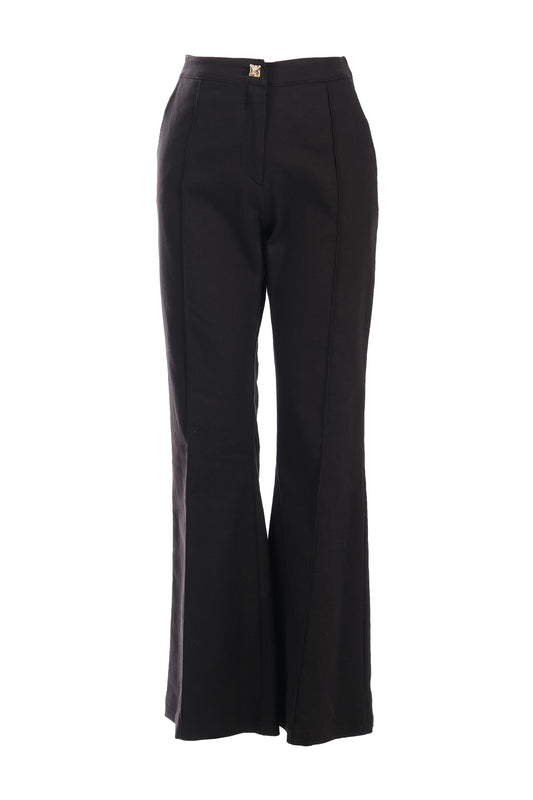 Ysatis Minimalist Yüksek Bel Çizgili Kemerli Kadın Pantolon - Günlük & İş