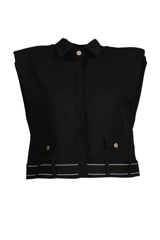 Ysatis Oversize Kolsuz Crop Yelek - Minimalist Şıklık