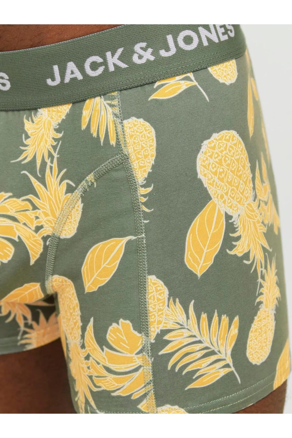 Jack&Jones Erkek Boxer 3'lü Set - Minimalist Ananas Desenli Rahat Boxer