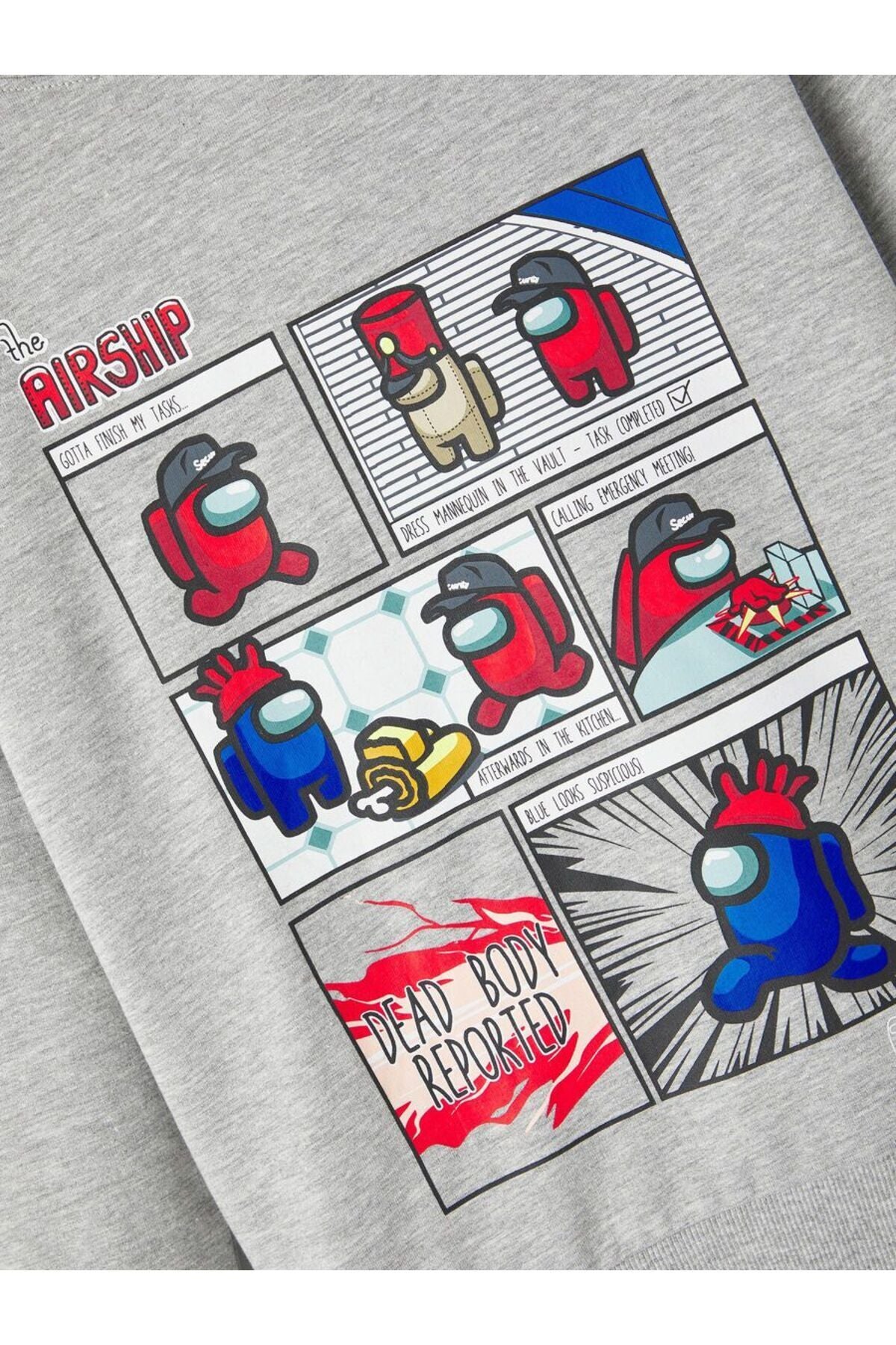 Among Us Baskılı Kapüşonlu Sweatshirt-Erkek Çocuk-Günlük