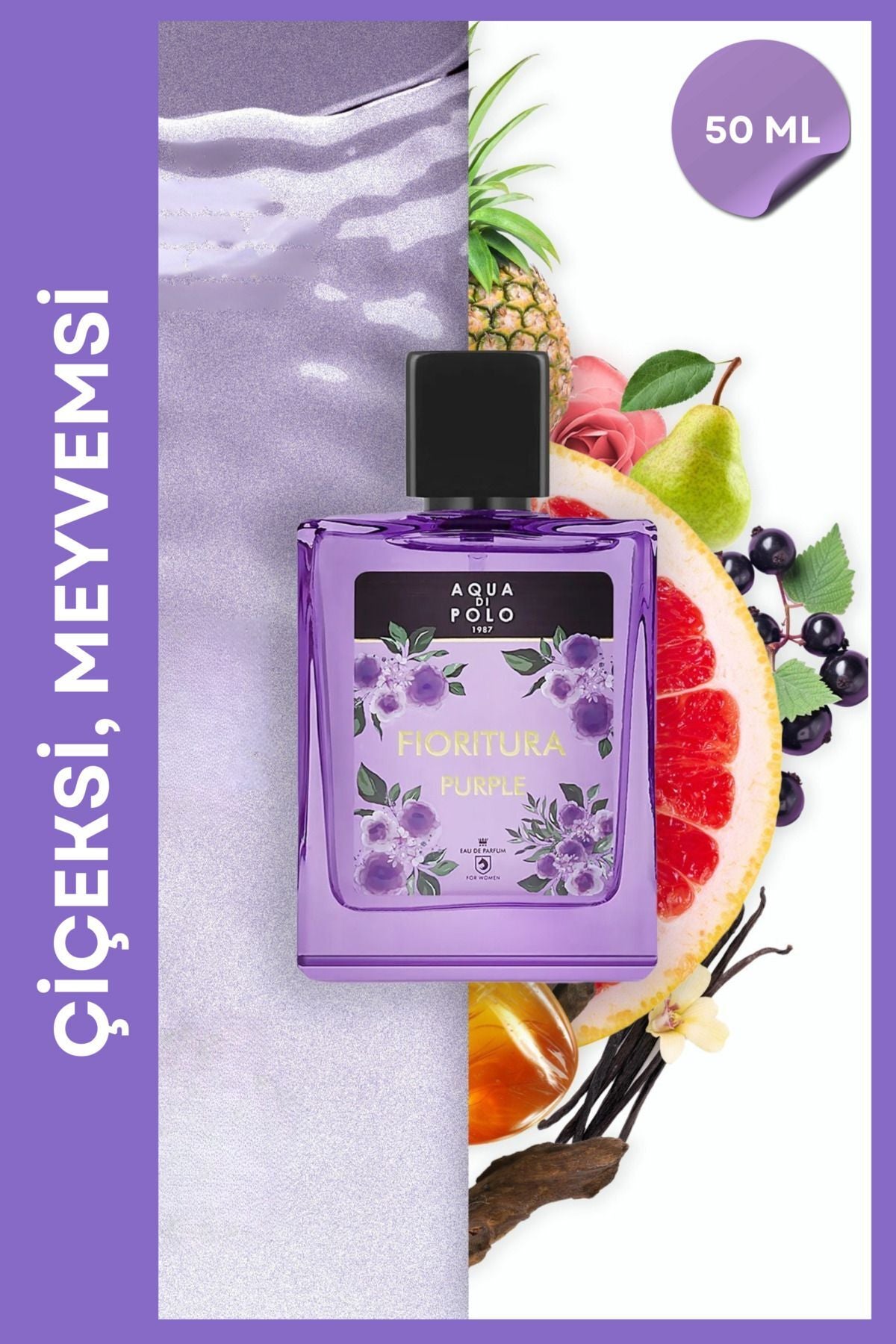 Aqua Di Polo Fioritura Purple Kadın Parfüm 50ml - Çiçeksi & Odunsu Koku Translation missing: tr.content.product_image_main