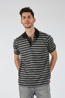 Barca Erkek Polo Yaka Çizgili T-Shirt - Regular Fit - Günlük Kullanım