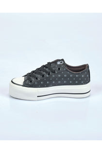 Benetton Kadın Minimalist Platform Sneaker - Günlük - Rahat - Canvas