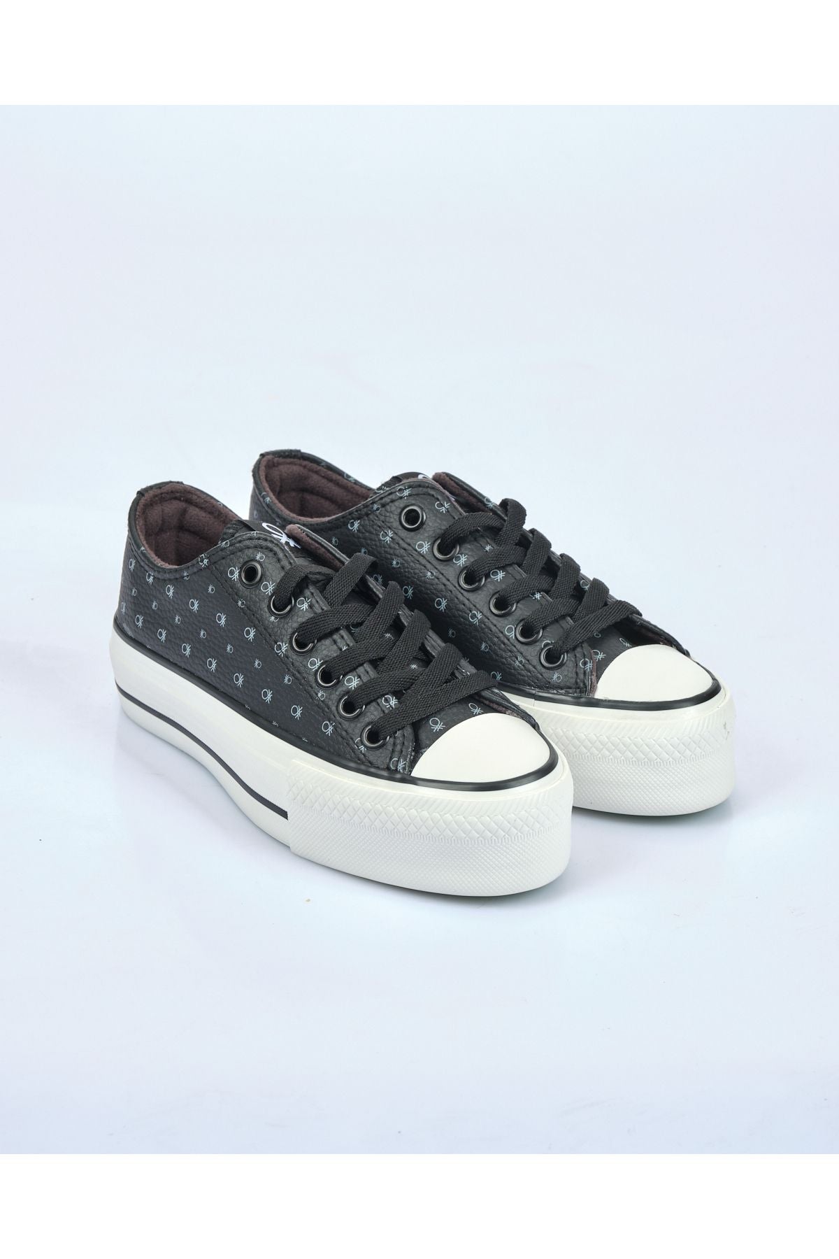 Benetton Kadın Minimalist Platform Sneaker - Günlük - Rahat - Canvas