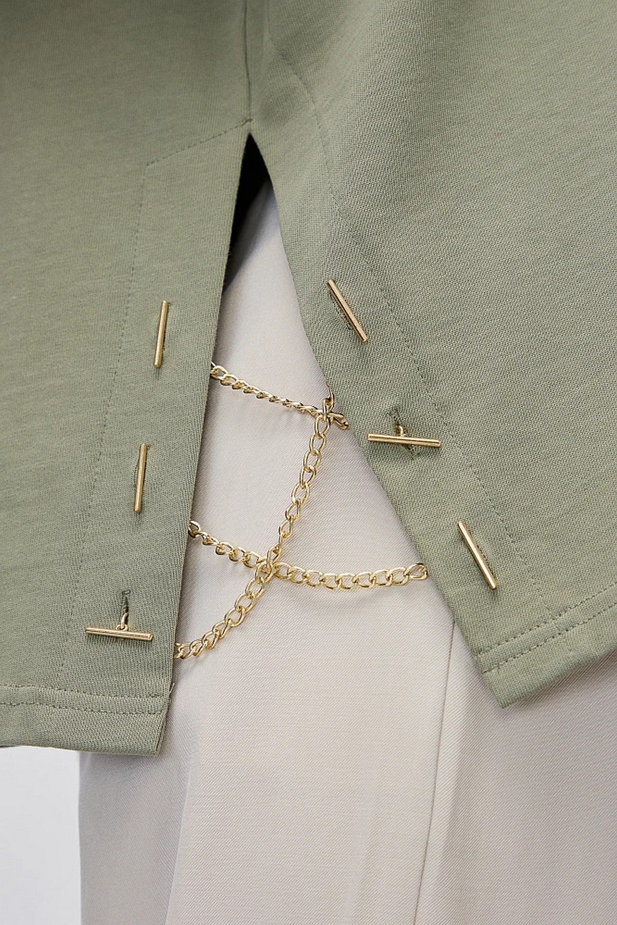 Bsb Oversize Minimalist Kadın Bluz - Kısa Kol Günlük