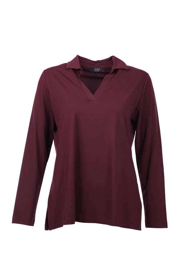 Polo Yaka Basic Bluz On