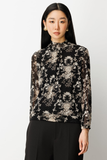 Desenli Şifon Bluz On