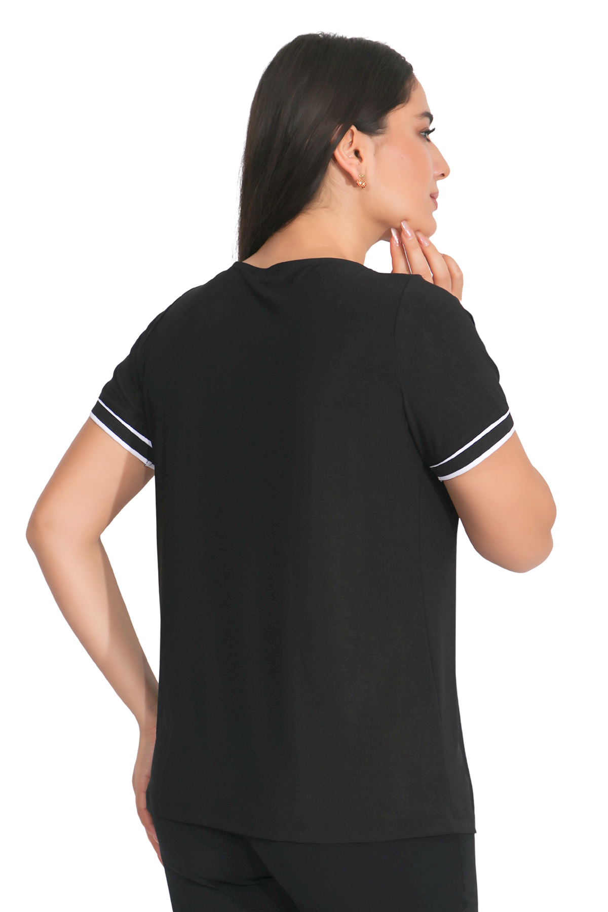 ŞERİT DETAYLI TAŞ İŞLİ ŞIK BLUZ Tolga Saraçoğlu Translation missing: tr.content.product_image_secondary