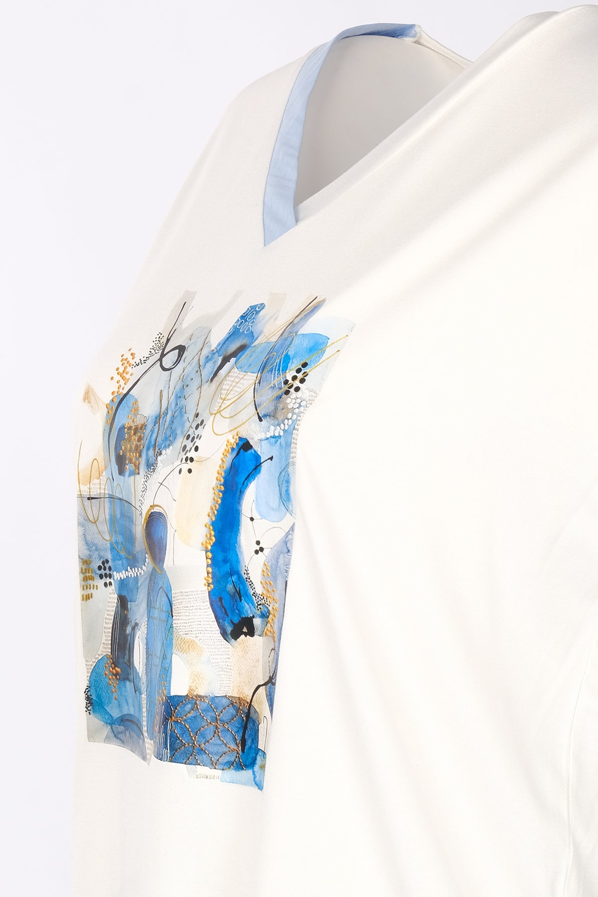 Vedi Kadın Oversize V Yaka Kısa Kol Minimalist Bluz - Günlük Kombinler İçin İdeal