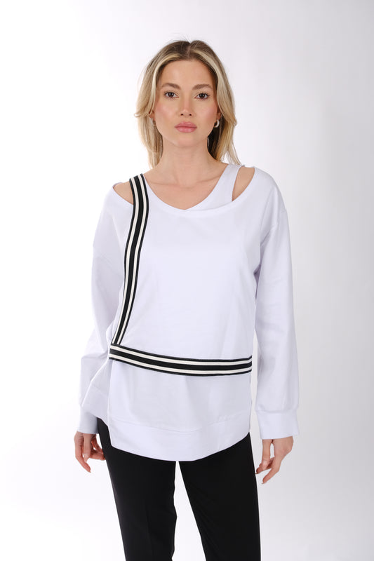 Ysatis Minimalist Oversize V Yaka Uzun Kol Kadın Bluz - Günlük & Özel Gün