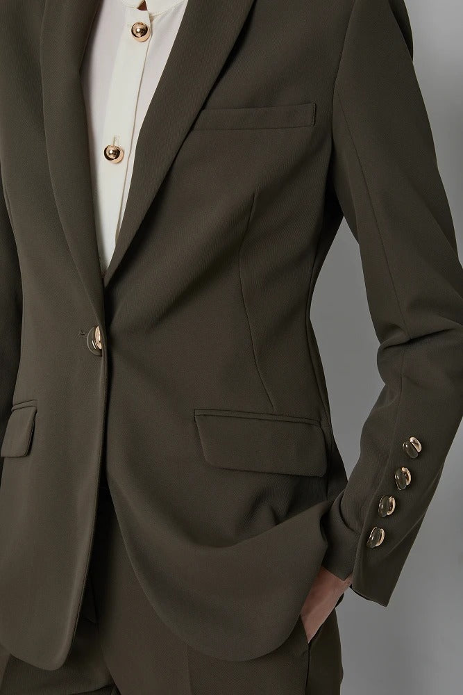 Bsb Kadın Normal Kesim Uzun Kollu Düğmeli Blazer Ceket