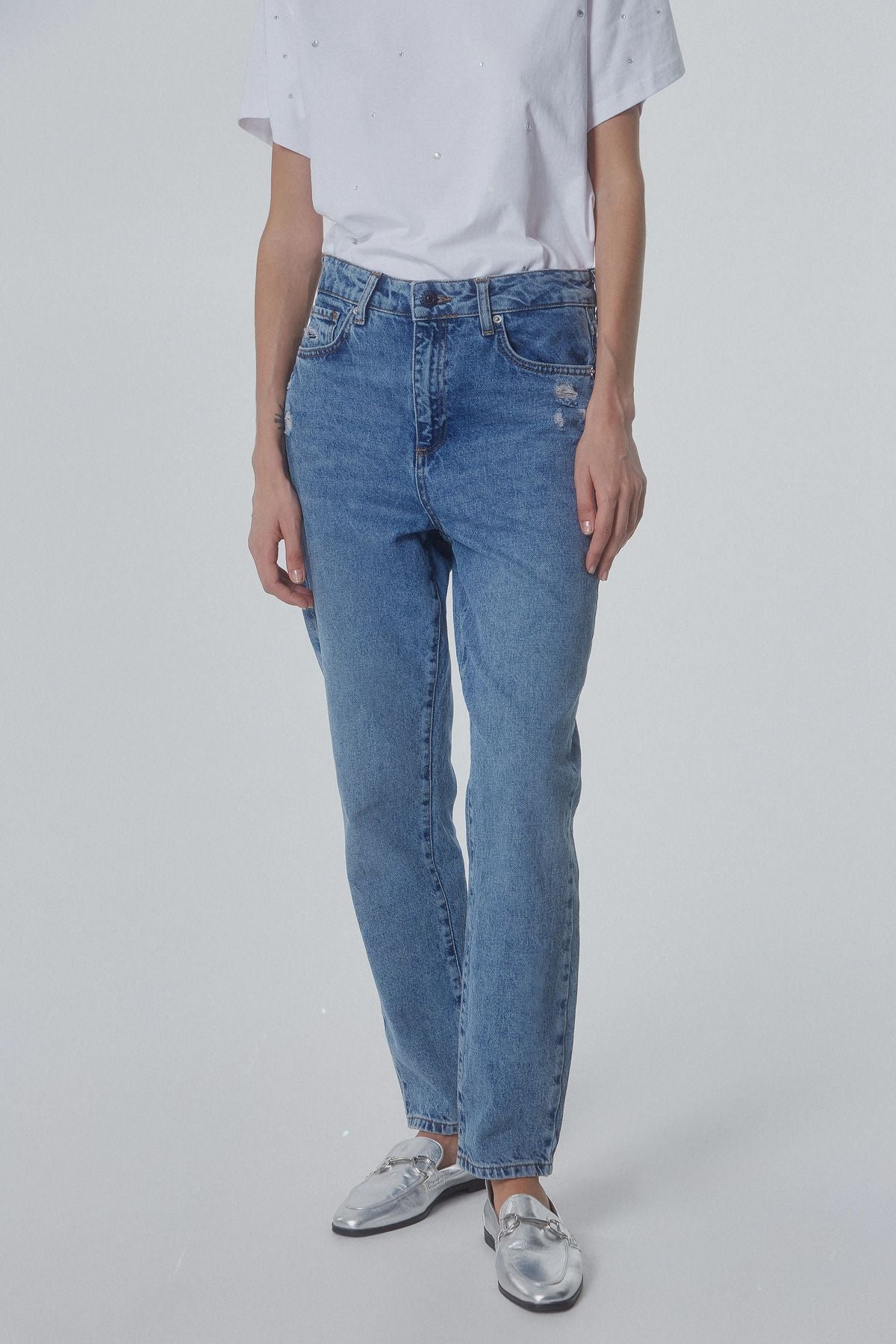 Bsb Mom Fit Oversize Kadın Jean - Yüksek Bel, Rahat, Günlük Translation missing: tr.content.product_image_secondary