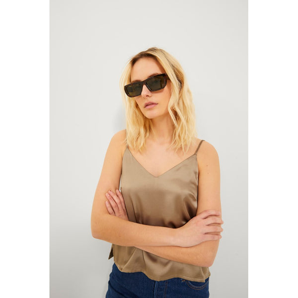 Jack&Jones JJXX V Yaka Saten Crop Büstiyer - Minimalist & Şık