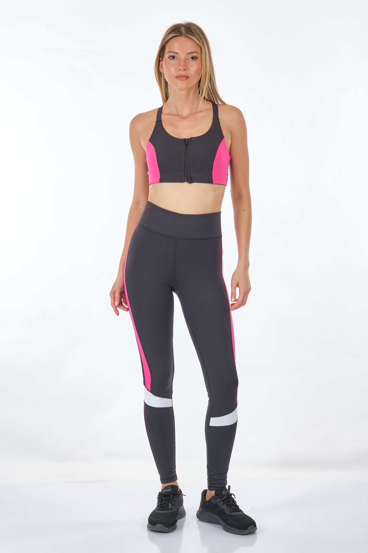 Only Fermuarlı Crop Spor Büstiyer - Minimalist Tasarım Translation missing: tr.content.product_image_main