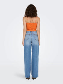 Only Kadın Dantelli İnce Askılı Crop Büstiyer - Minimalist Yazlık