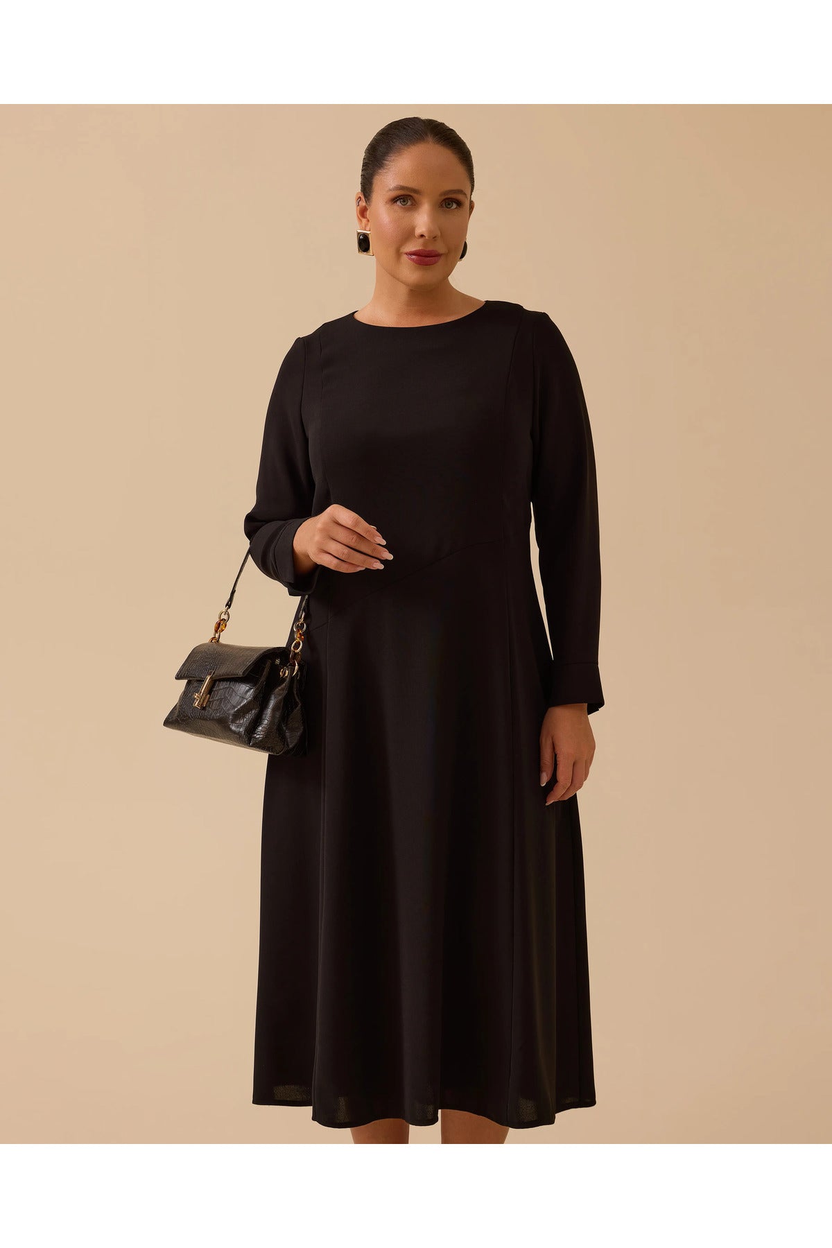 Büyük Beden Basic Midi Elbise Gala-Xi Translation missing: tr.content.product_image_secondary