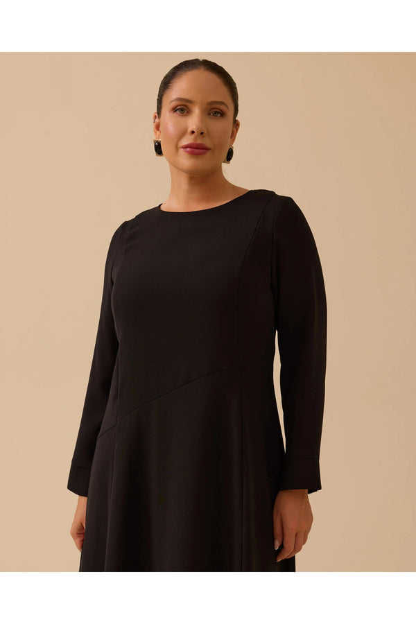 Büyük Beden Basic Midi Elbise Gala-Xi