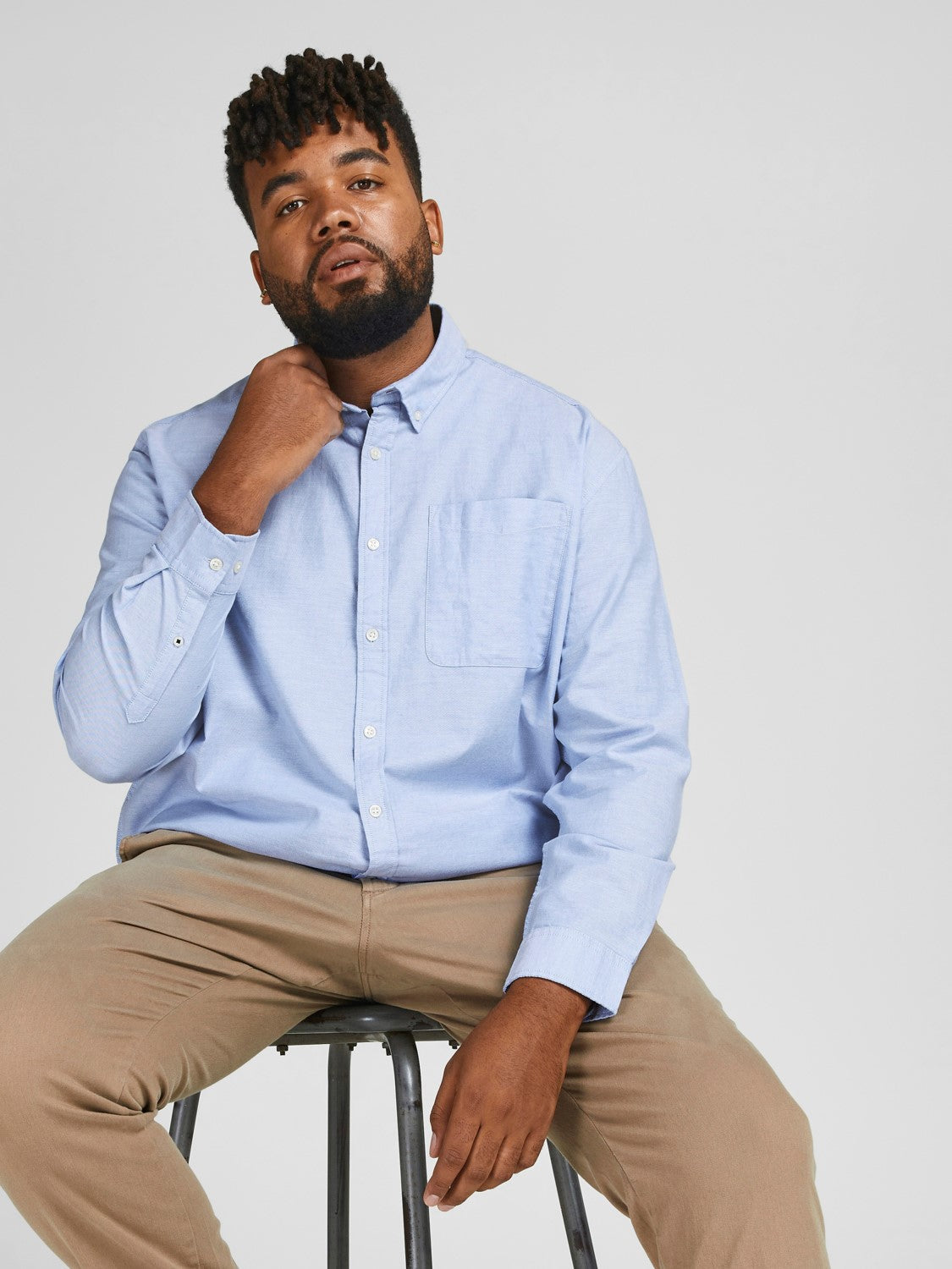 Jack&Jones Oversize Uzun Kol Minimalist Erkek Gömleği