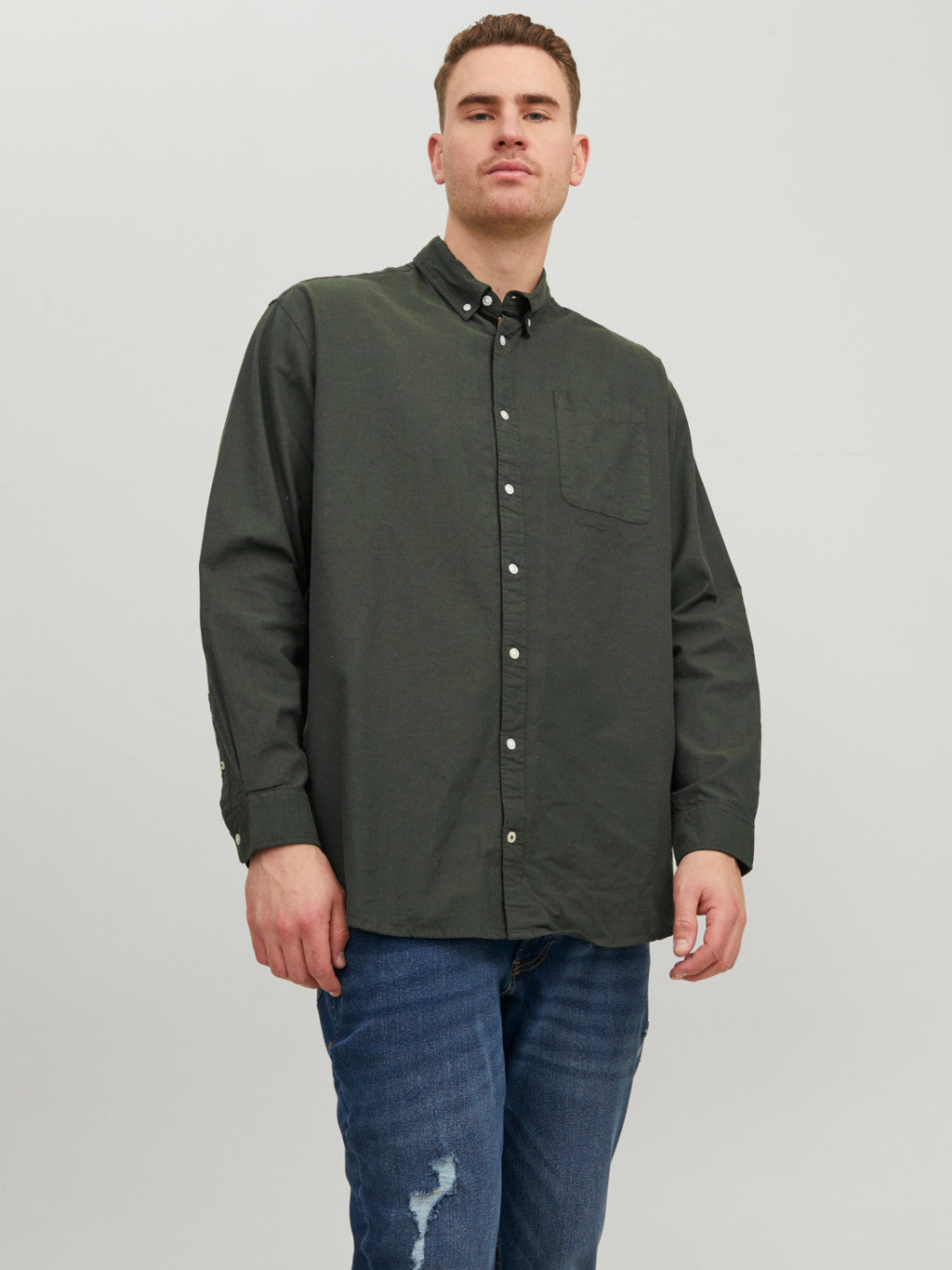 Jack&Jones Oversize Uzun Kol Minimalist Erkek Gömleği Translation missing: tr.content.product_image_secondary
