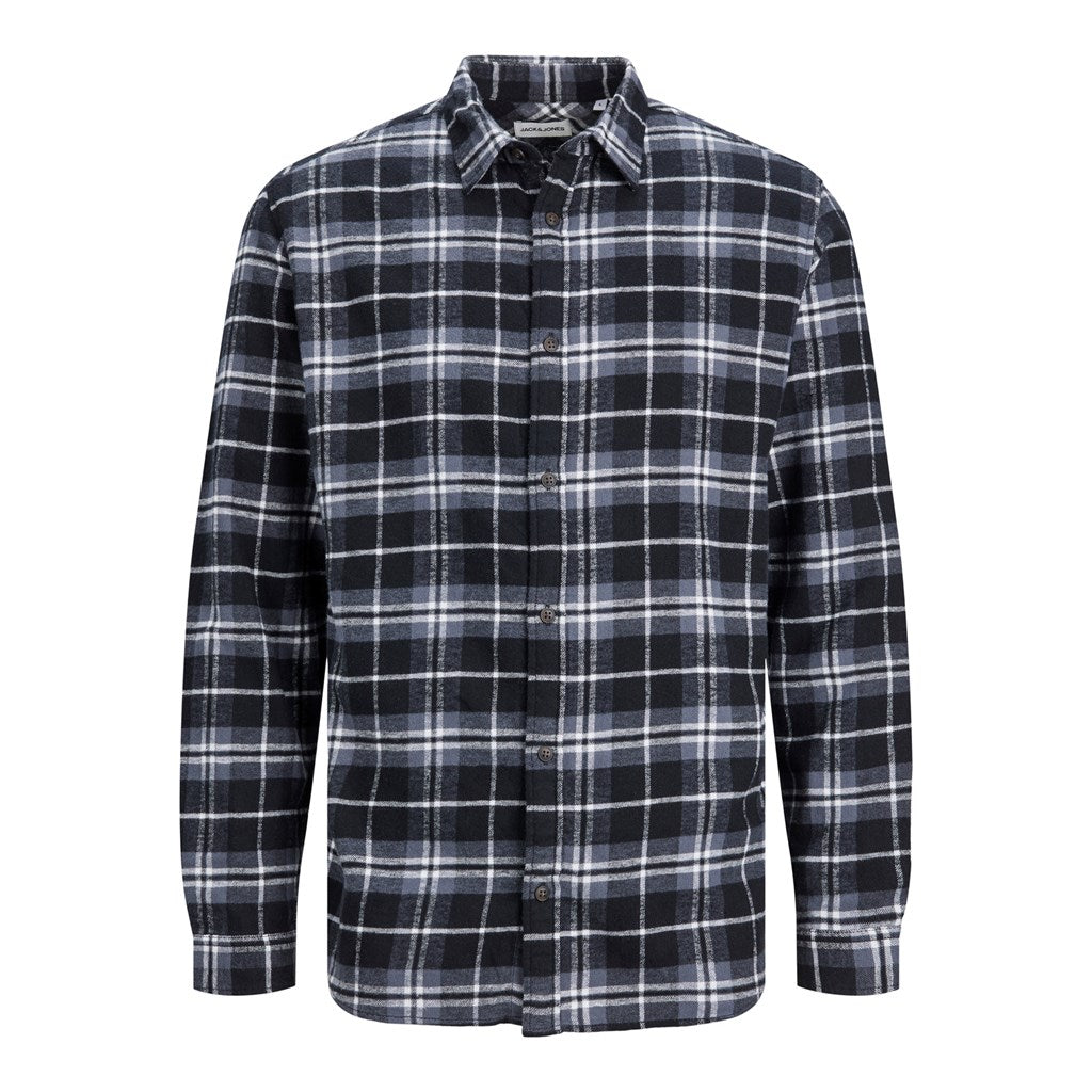 Jack&Jones Minimalist Uzun Kol Kareli Erkek Gömleği - Günlük Şıklık