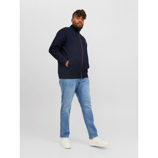 Jack&Jones Erkek Oversize Fermuarlı Yaka Sweatshirt - Günlük Kullanım