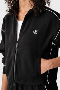 Calvin Klein Logolu Pamuklu Dik Yaka Fermuarlı Kadın Sweatshirt LV047H217G