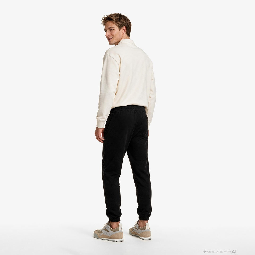 Calvin Klein Terry Crest Graphic Jogger Erkek Siyah Eşofman Altı LV04RH240G İkincil görsel