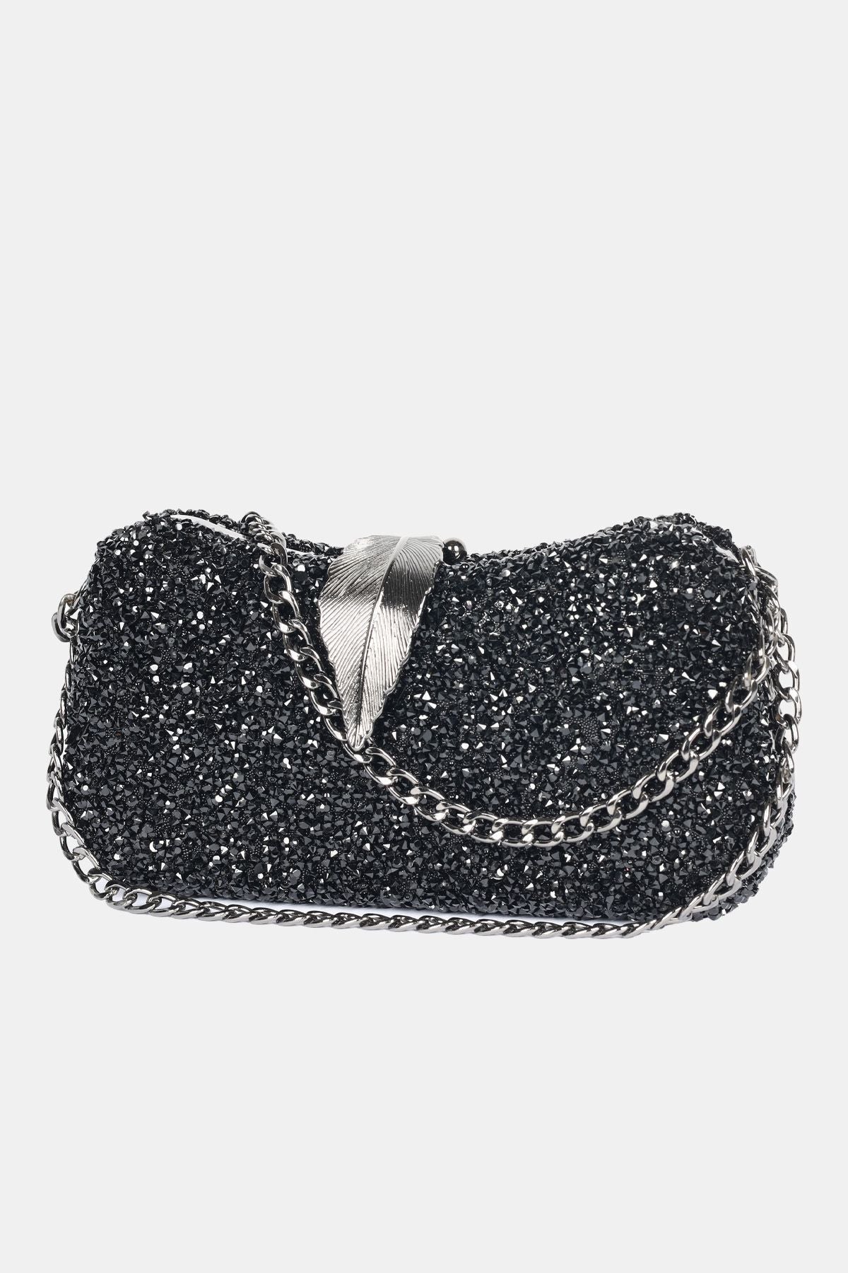 Explosion Metalik Boncuklu Clutch El Çantası - Gece Parti Davet