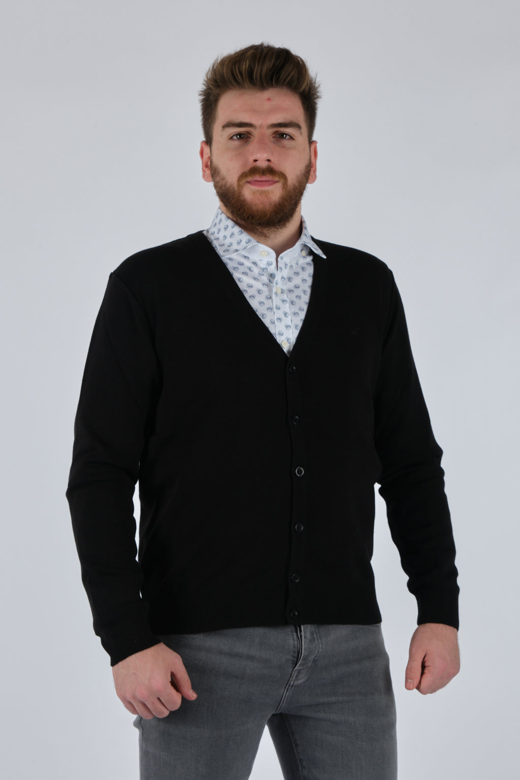 De Blasıo Minimalist V Yaka Erkek Hırka - Oversized & Şık