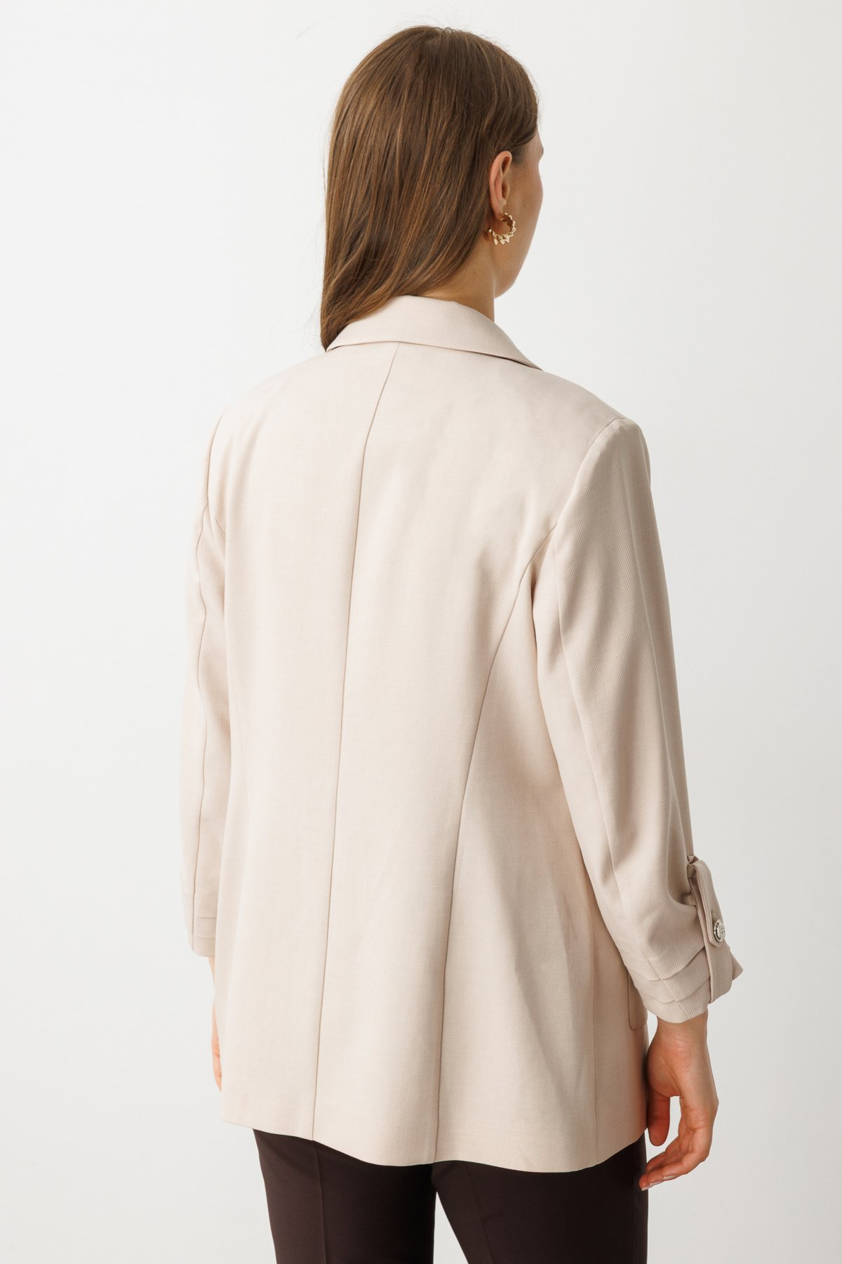 Ekol BB Oversize 3/4 Kol Kadın Ceket - Minimalist Tasarım