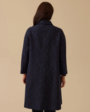 büyük beden desenli jakar kap Gala-Xi