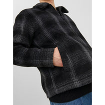 Jack&Jones Oversize Kareli Fermuarlı Erkek Ceket - Vintage Streetwear