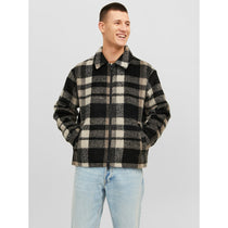 Jack&Jones Oversize Kareli Fermuarlı Erkek Ceket - Vintage Streetwear