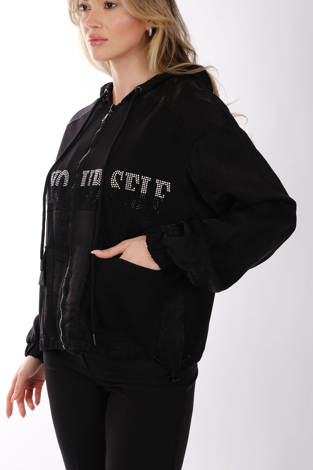Ysatis Oversize Kapüşonlu Minimalist Kadın Ceket - Günlük Kullanım
