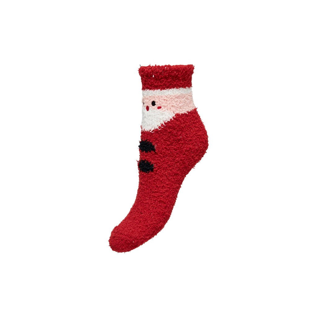 Only Peluş Noel Baba Desenli Kadın Çorabı - Sıcacık ve Rahat Ana görsel