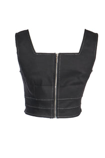 Ysatis Minimalist Kare Yaka Kadın Crop Top - Günlük Kombinler İçin