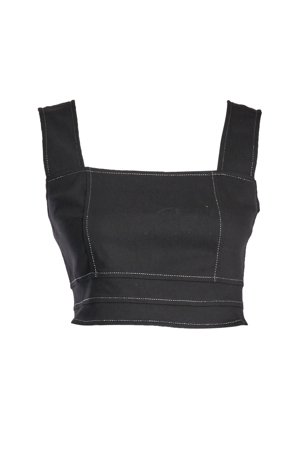 Ysatis Minimalist Kare Yaka Kadın Crop Top - Günlük Kombinler İçin