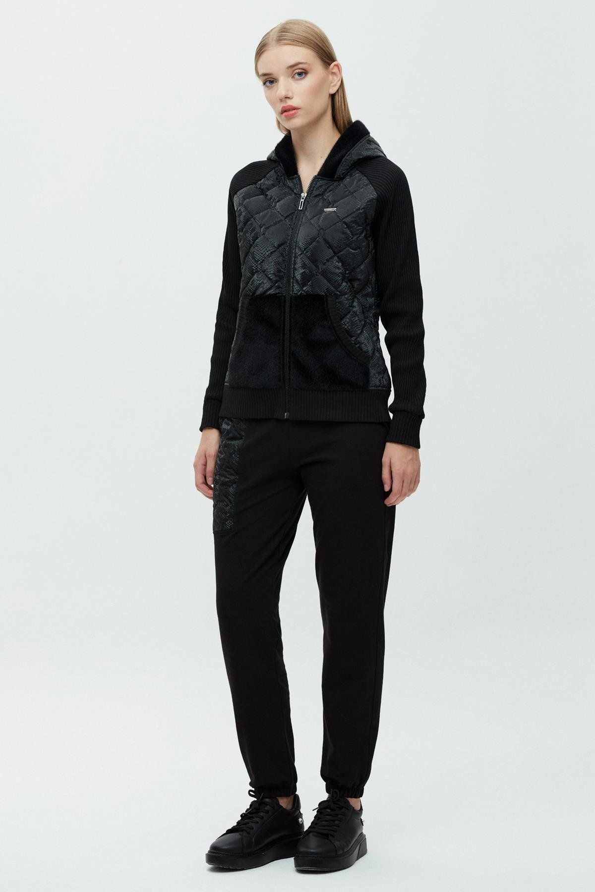 Daido Kapüşonlu Oversize Minimalist Kadın Mont - Kışlık, Günlük, Spor Ana görsel