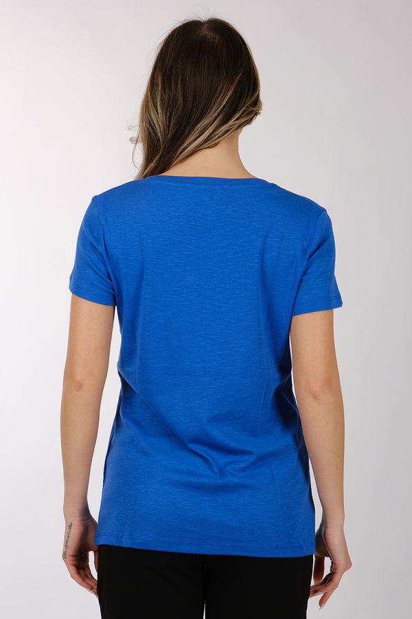 Daido Kadın Oversize V Yaka Kısa Kol Minimalist T-Shirt