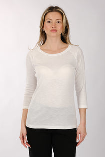 Daido Minimalist 3/4 Kol Yuvarlak Yaka Kadın T-Shirt - Günlük Şıklık