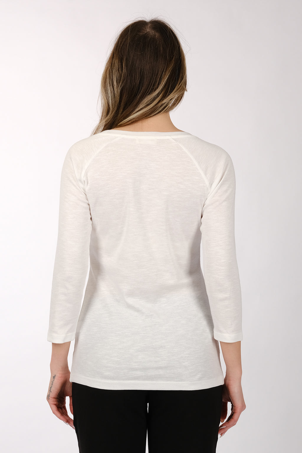Daido Minimalist 3/4 Kol Yuvarlak Yaka Kadın T-Shirt - Günlük Şıklık