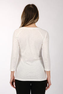 Daido Minimalist 3/4 Kol Yuvarlak Yaka Kadın T-Shirt - Günlük Şıklık