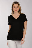 Daıdo Minimalist V Yaka Kısa Kol Kadın T-Shirt - Günlük Kullanım