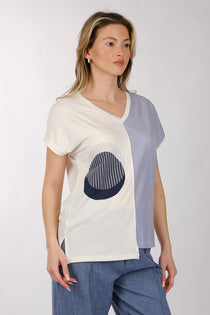 Daıdo Minimalist V Yaka Kısa Kol Kadın T-Shirt - Günlük Şıklık